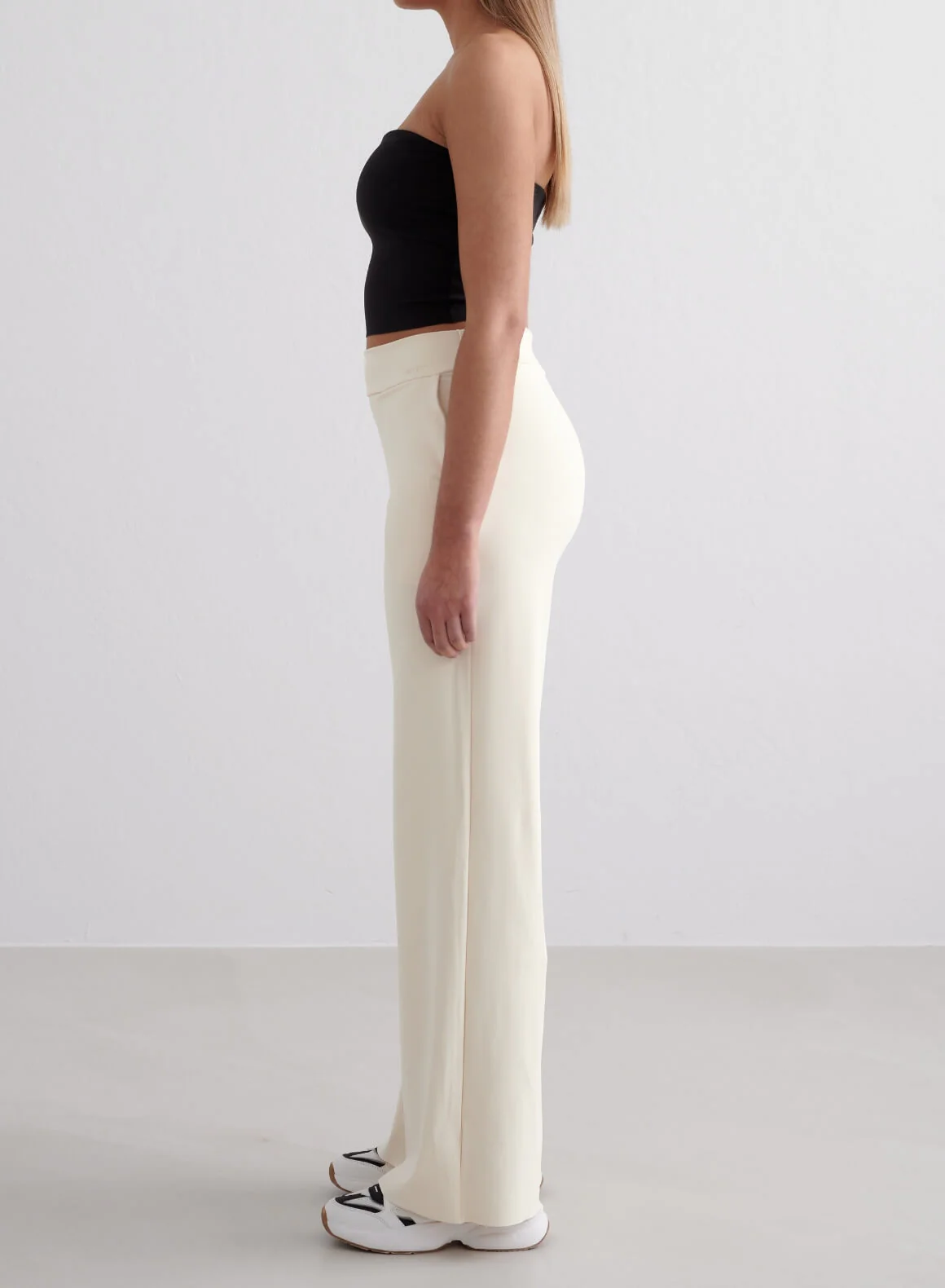 Almond White Sense Wide Pants - Image 3