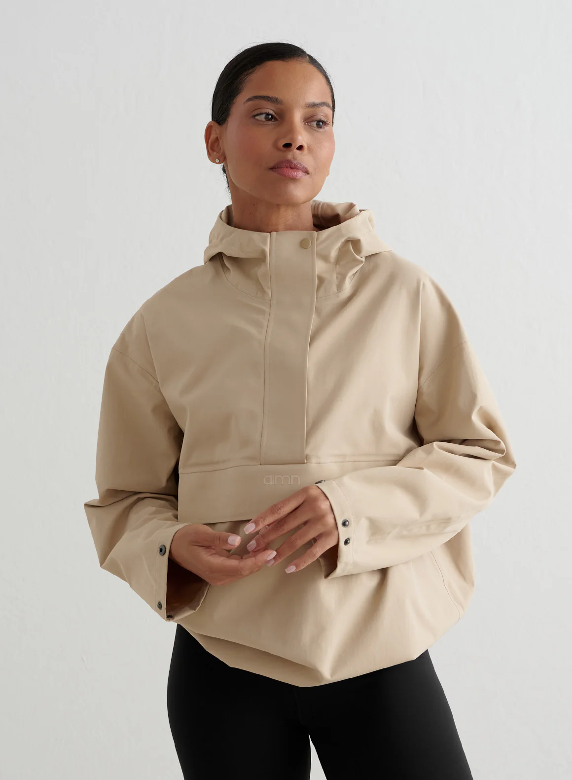 Beige Waterproof Oversized Anorak - Image 4