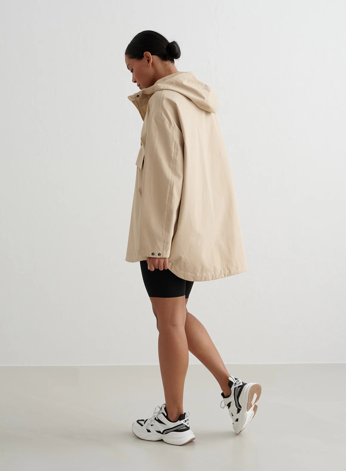 Beige Waterproof Oversized Anorak - Image 6