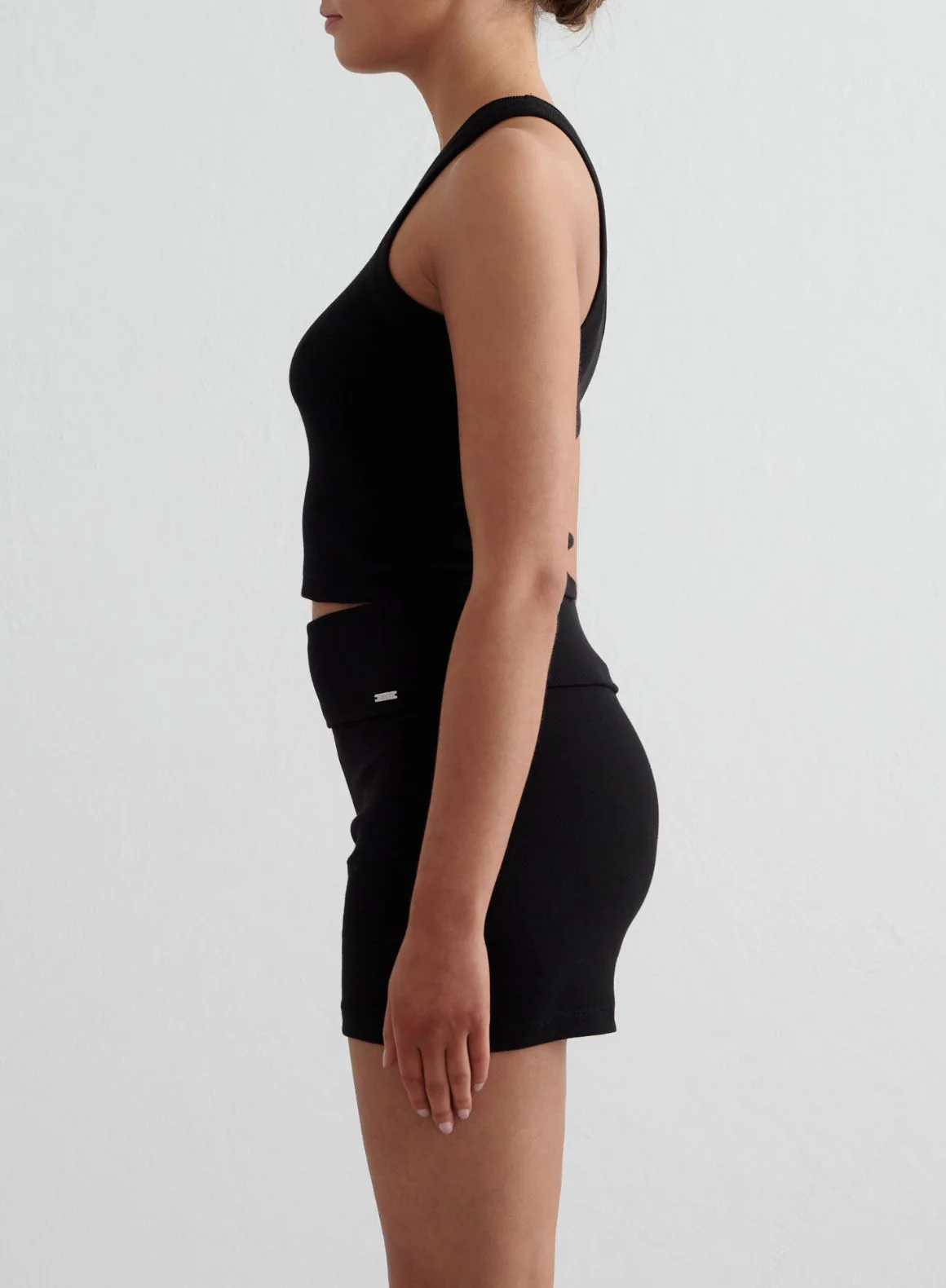 Black Ease Ribbed Tank Top - Image 4