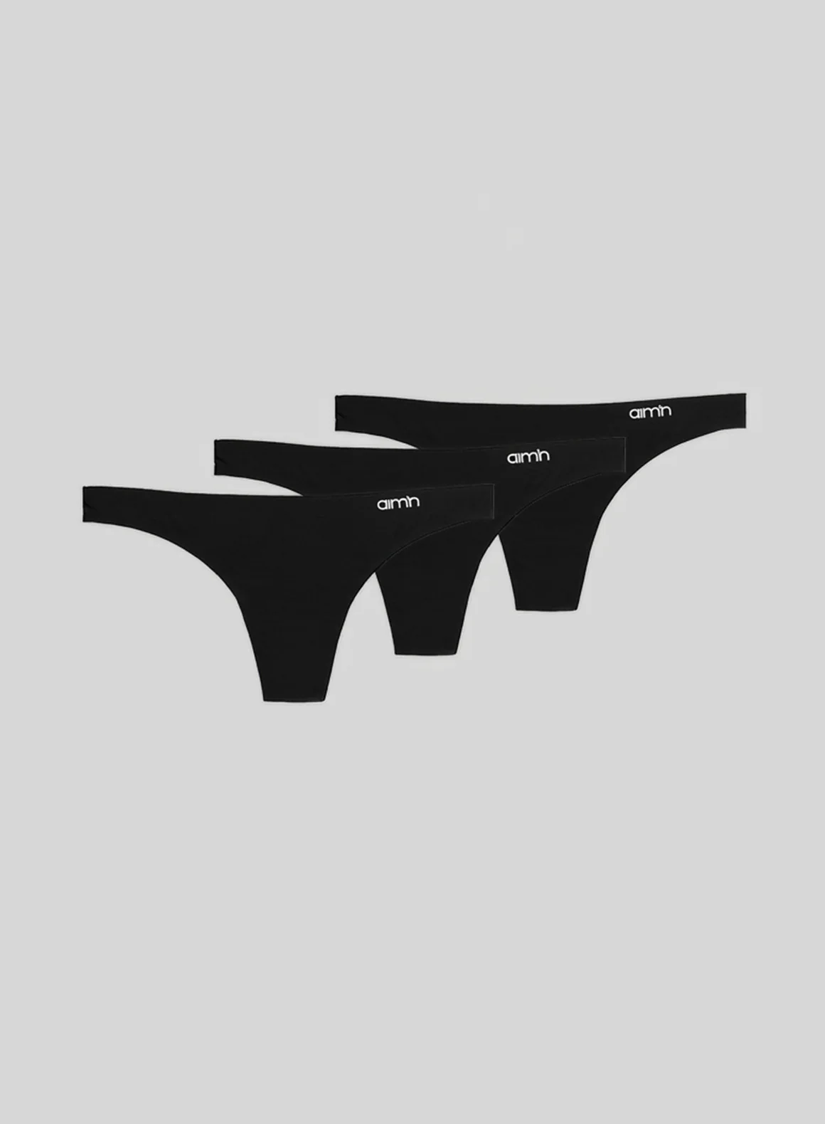 Black Invisible Thong 3-Pack - Image 5