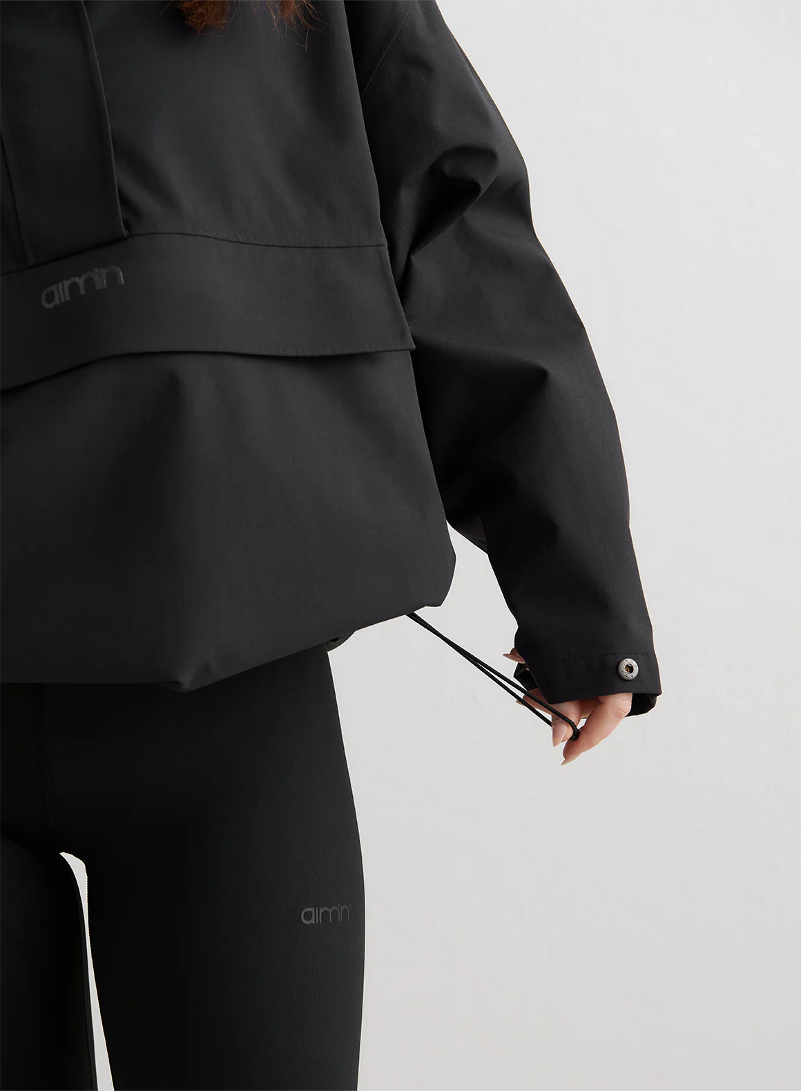 Black Waterproof Oversized Anorak - Image 3