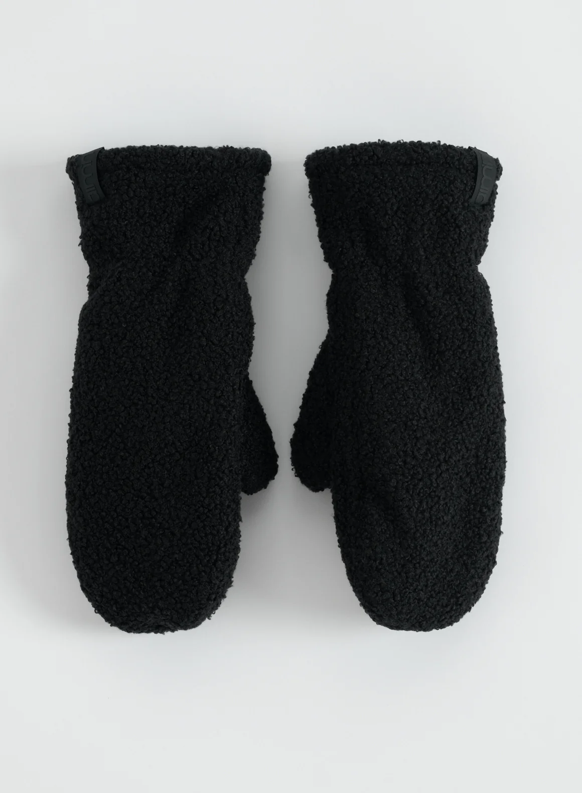 Black Polar Fleece Mittens - Image 4