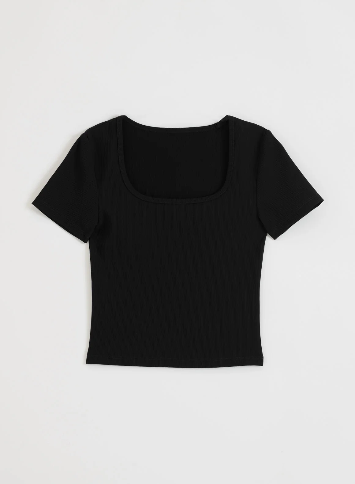 Black Ribbed Performance Short Sleeve - Image 5