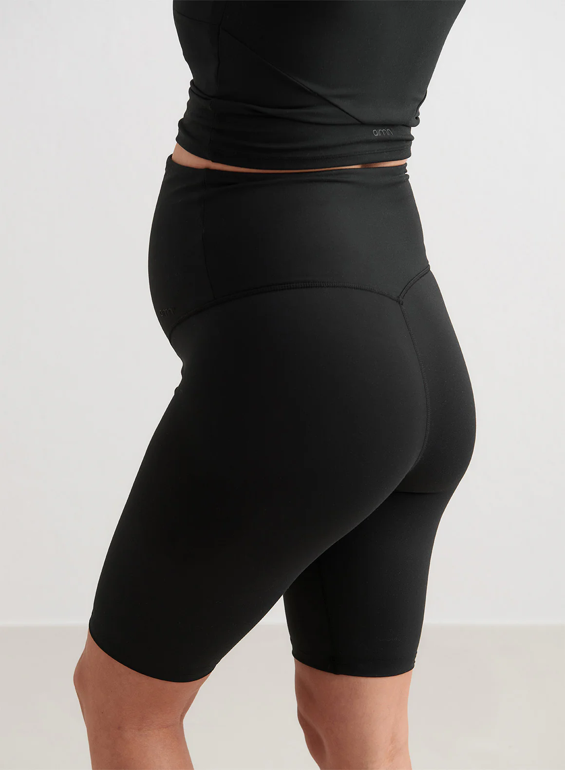 Black Sense Maternity Biker Shorts - Image 3