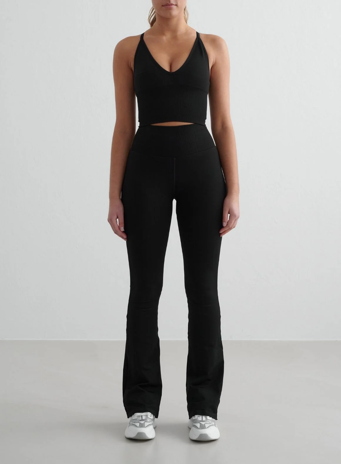 Black Shape Seamless Flare Tall Tights - Image 2