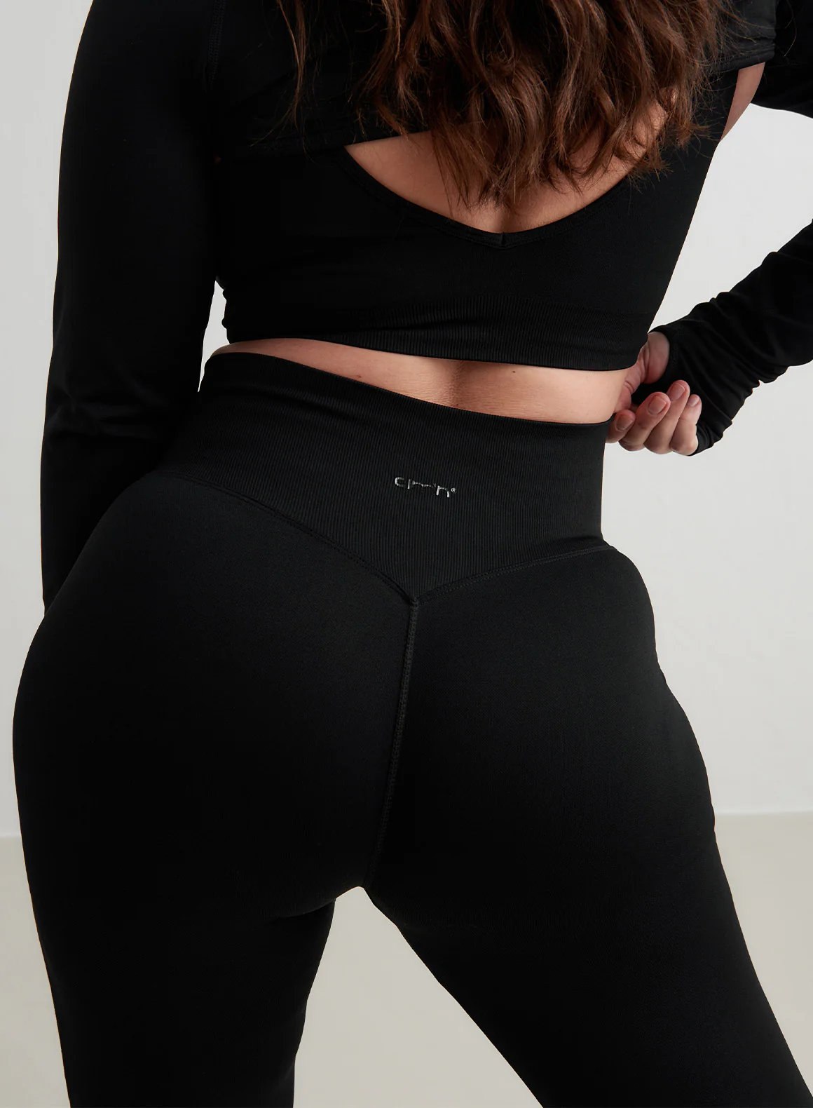 Black Shape Seamless Flare Tights - Image 88