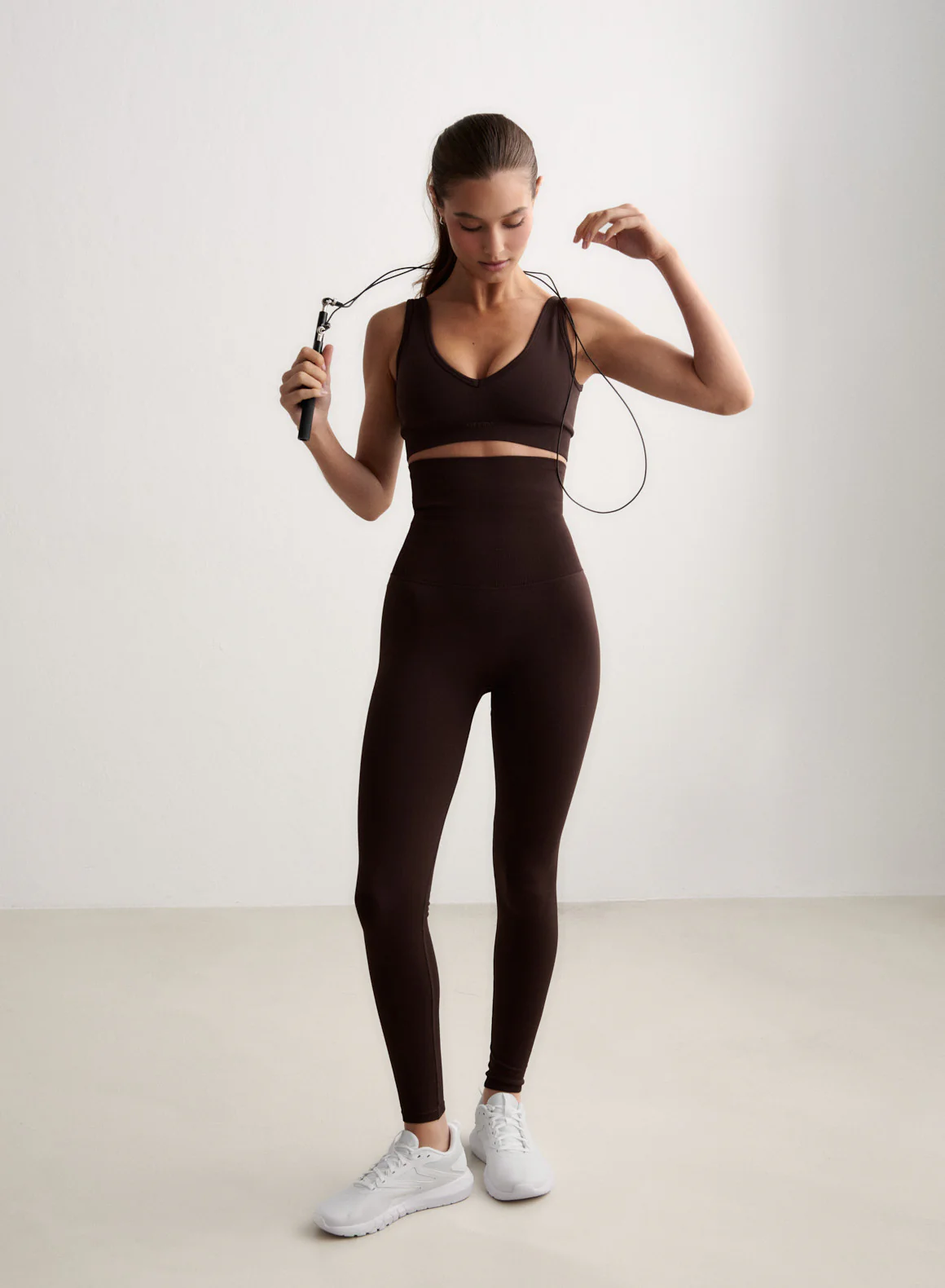 Chocolate Shape Seamless Core Control Tights - Image 2