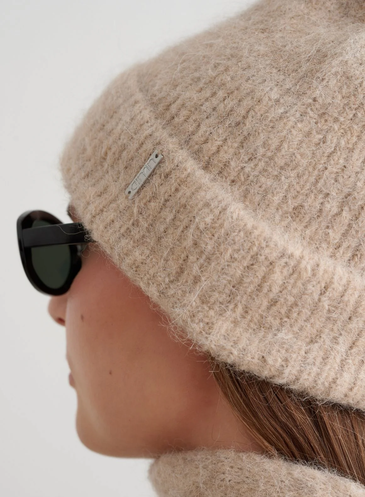 Dark Clay Alpaca Knit Beanie - Image 3