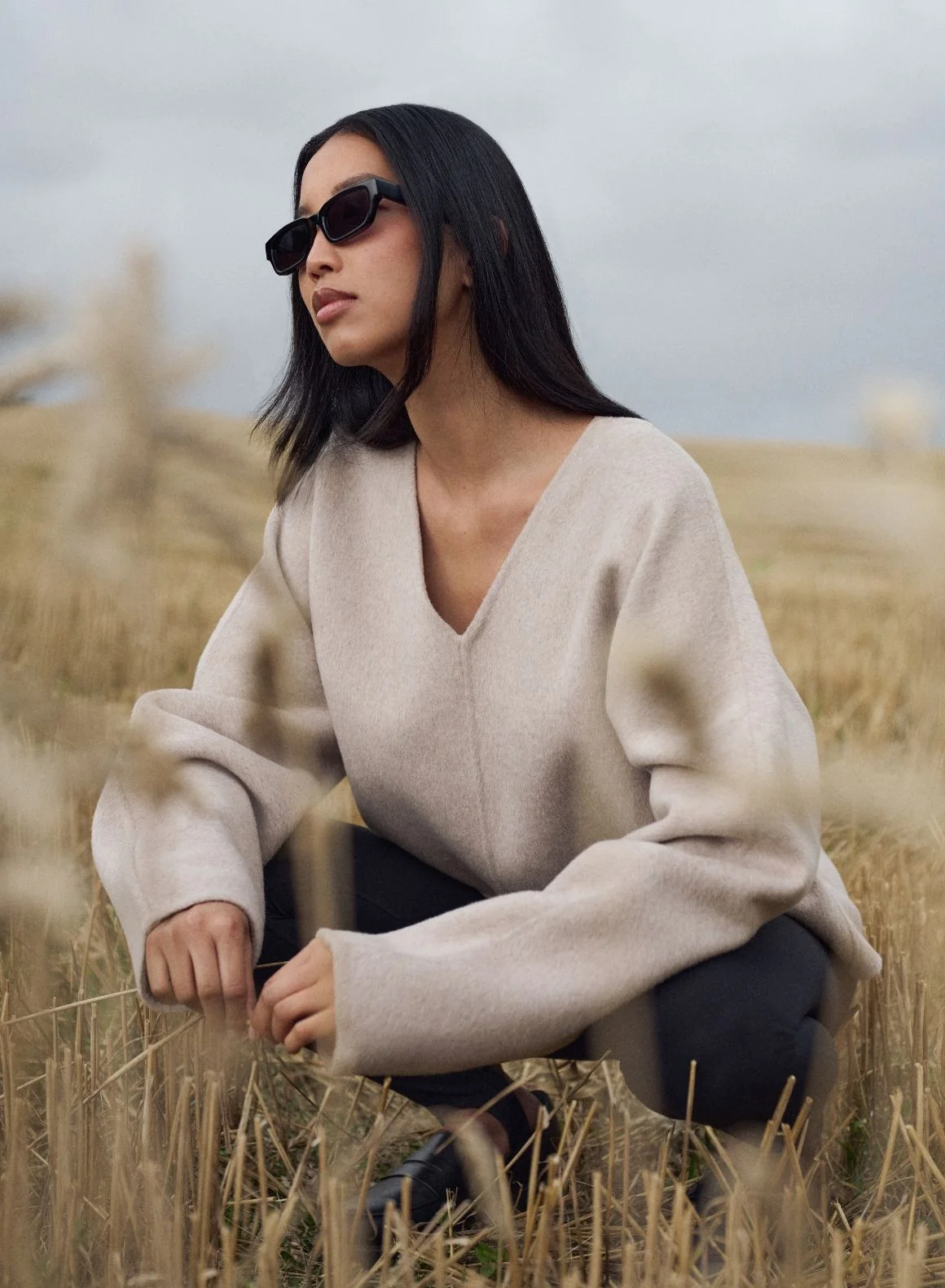 Dark Clay Wool Sweatshirt