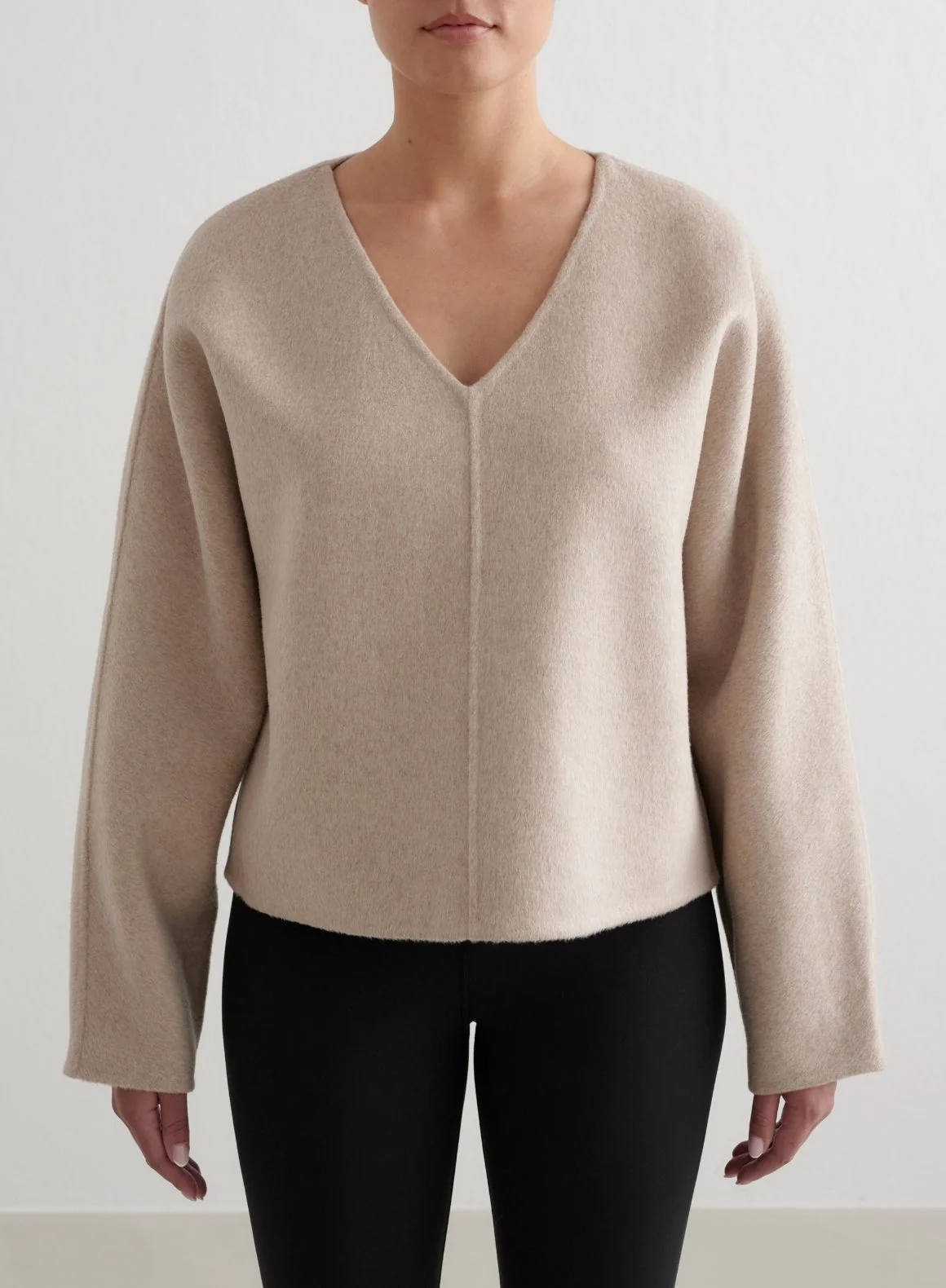 Dark Clay Wool Sweatshirt - Image 2