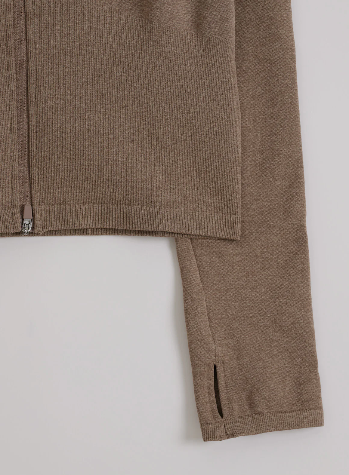 Espresso Melange Shape Seamless Zip Jacket - Image 5