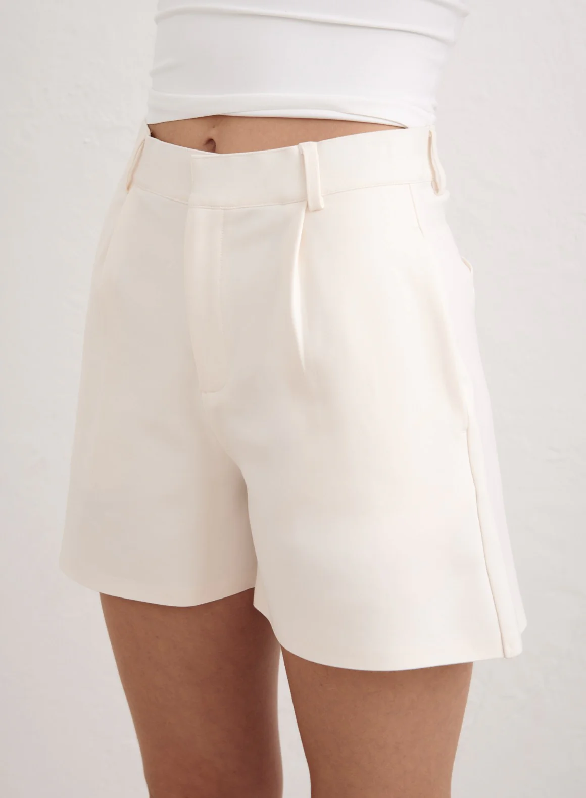 Off White Luxe Bermuda Shorts - Image 2