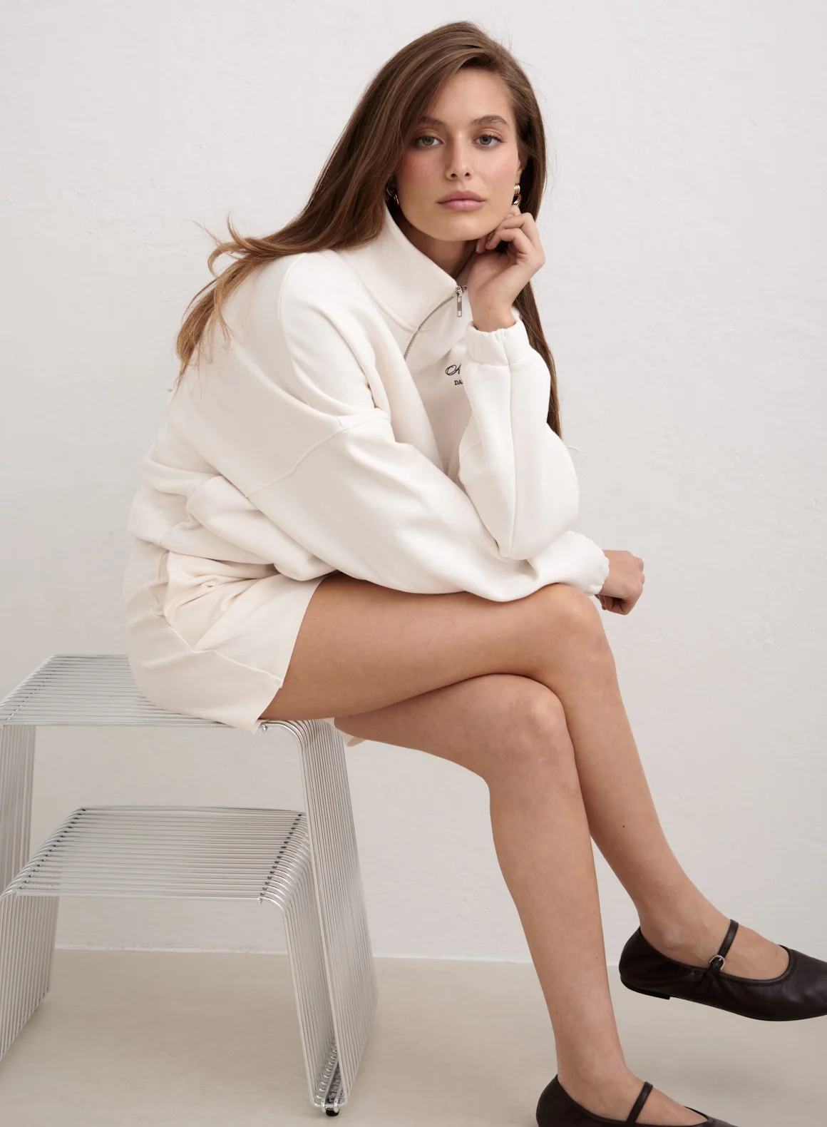 Off White Luxe Bermuda Shorts - Image 5