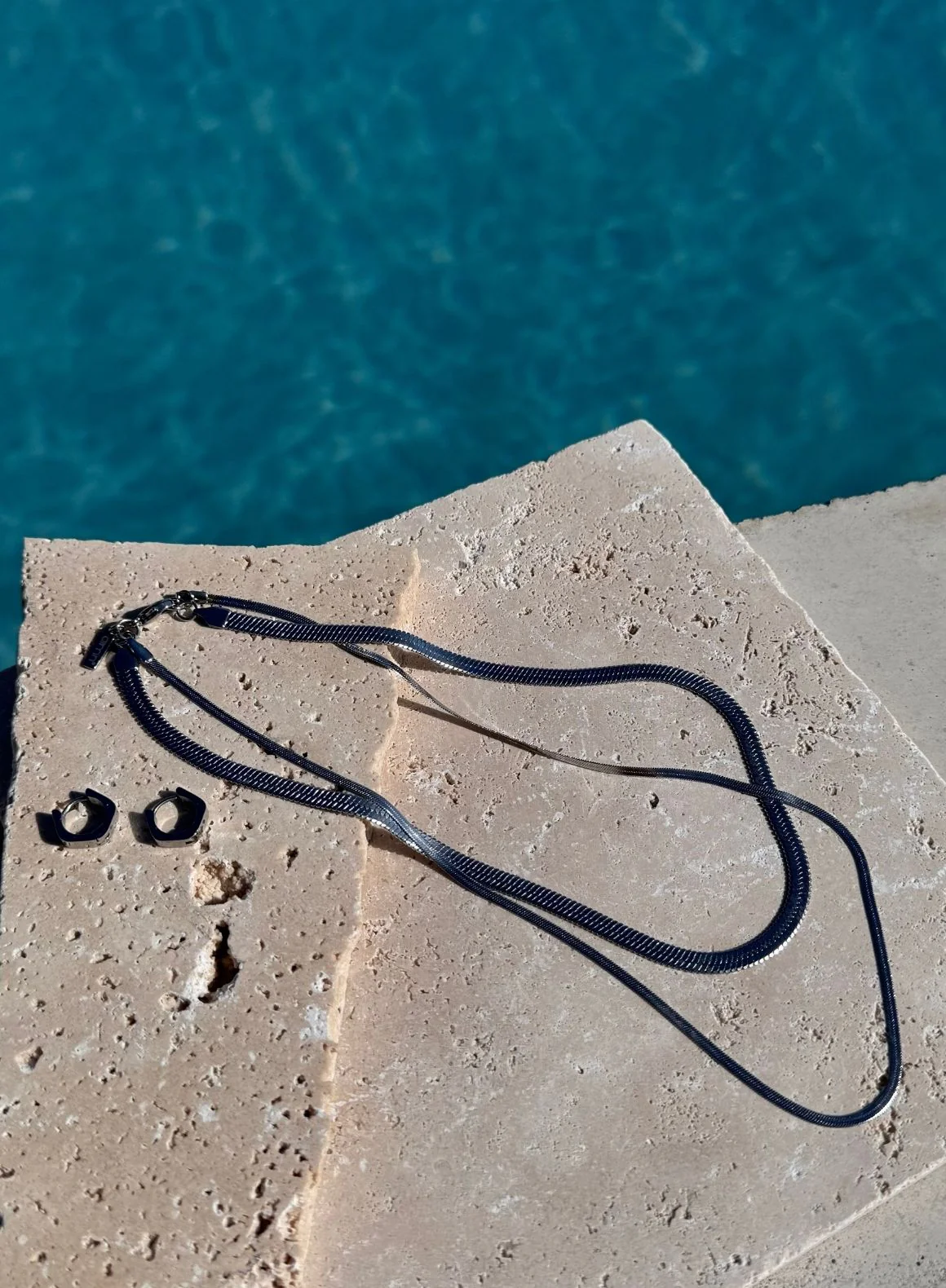 Silver Waterproof Double Necklace - Image 5