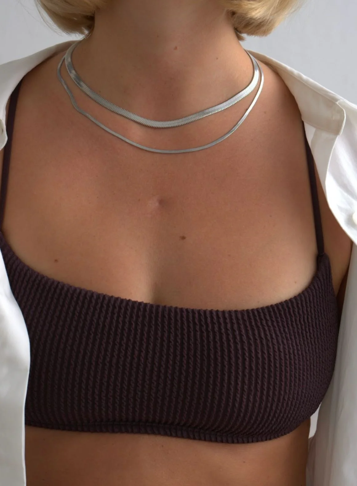Silver Waterproof Double Necklace - Image 6