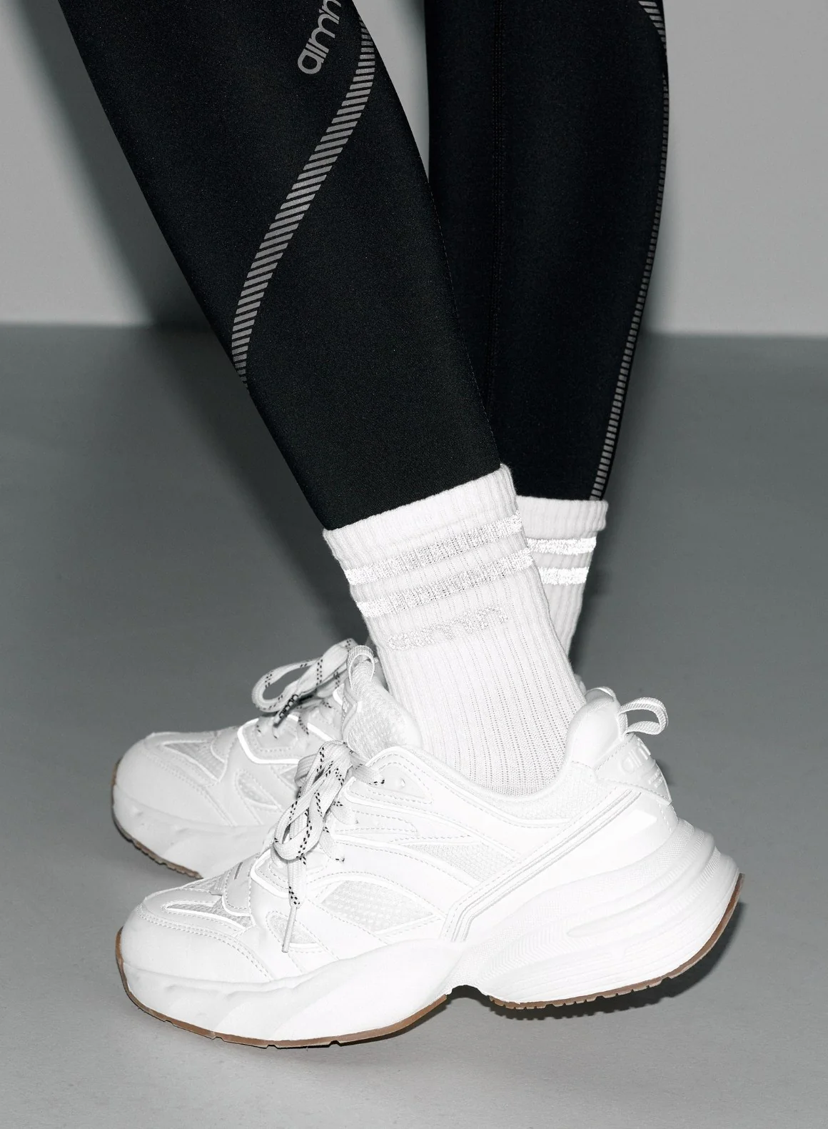 White Reflective Aim High Socks - Image 2