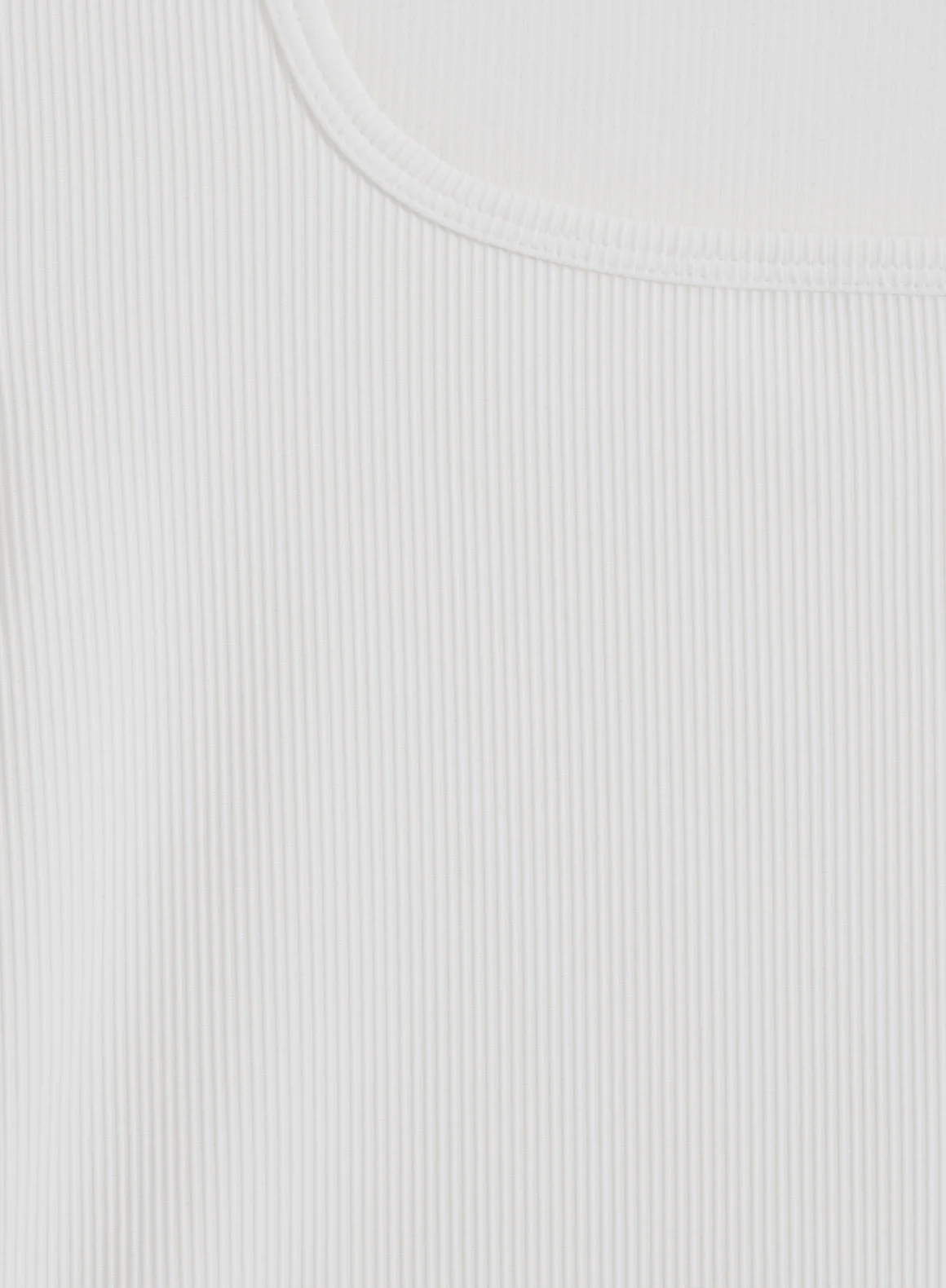 White Ribbed Performance Short Sleeve - Image 6