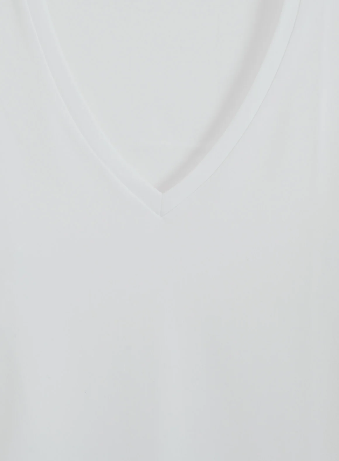 White Soft Basic V-neck Long Sleeve - Image 8